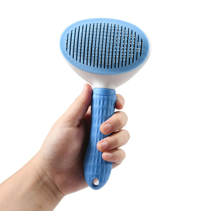 Random Color Dog Hair Removal Comb Grooming Brush Stainless Steel Cats Combs Automatic Non-Slip Brushs for Dogs Cats Dog Brush