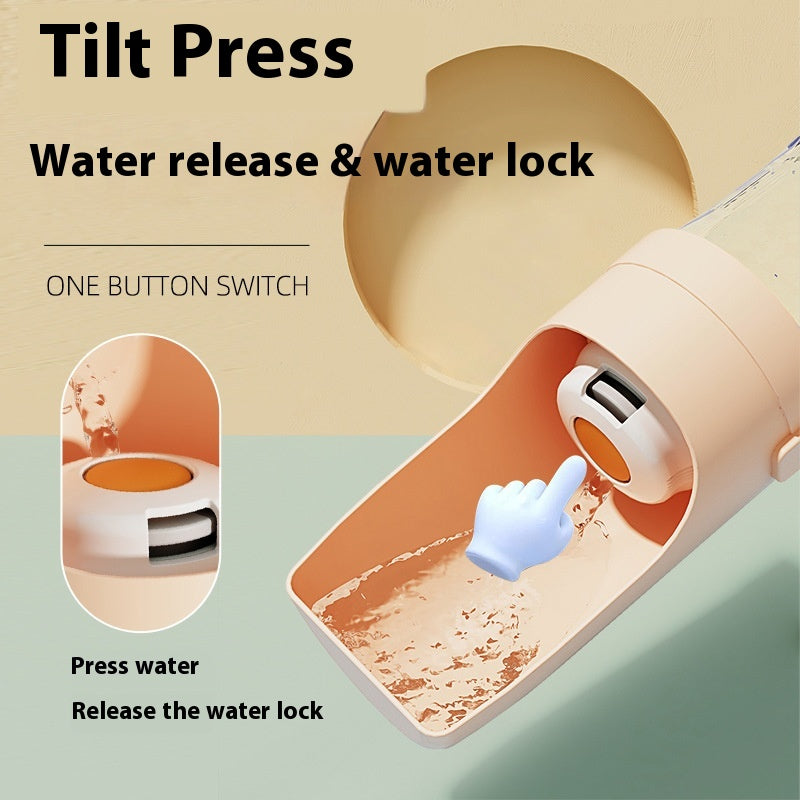 2 in 1 Travel Dog Water Bottle Pet Water Dispenser Feeder Drinking Feeder Dog Outing Water Feeder Pets Outdoor Portable Cup Pet Products