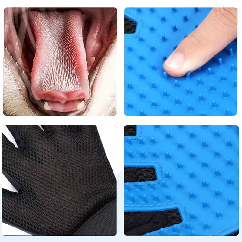 Professional Pet Grooming Gloves for Efficient Hair Removal and Massage for Dogs - Left/Right Hand Use